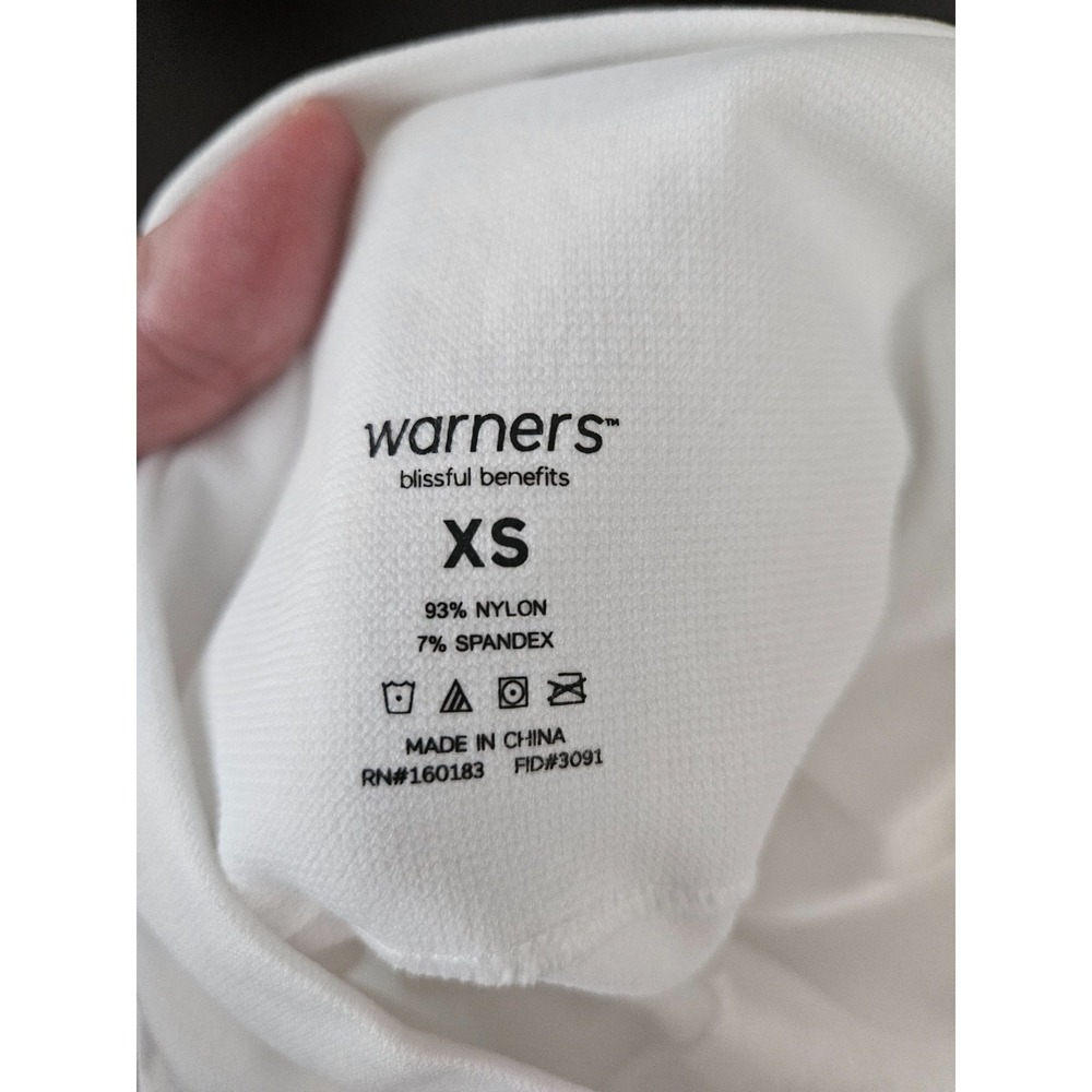 Warners Blissful Benefits White Leggings XS High Rise Stretch Athleisure - Picture 3 of 7
